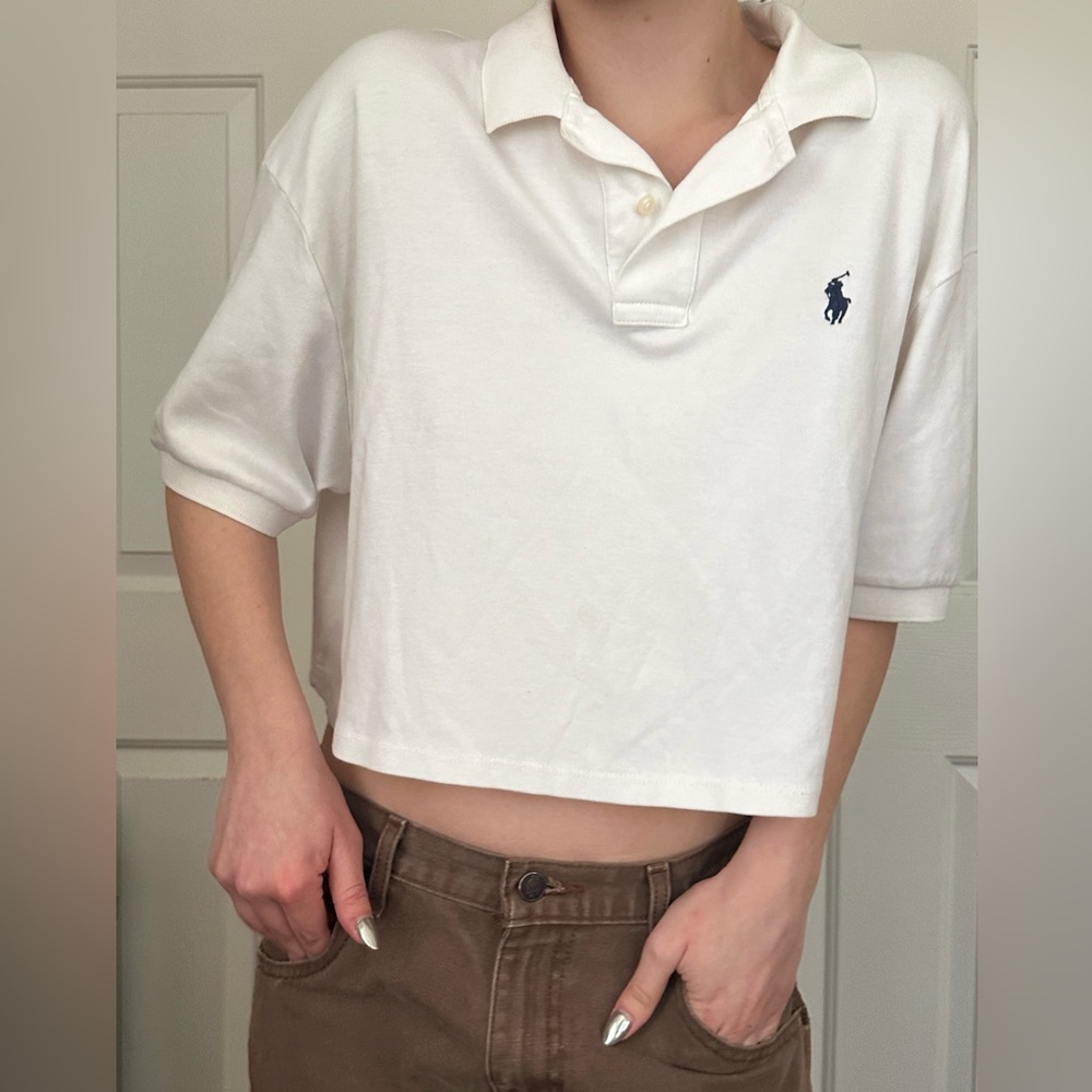 Polo Ralph Lauren Cropped White Shirt